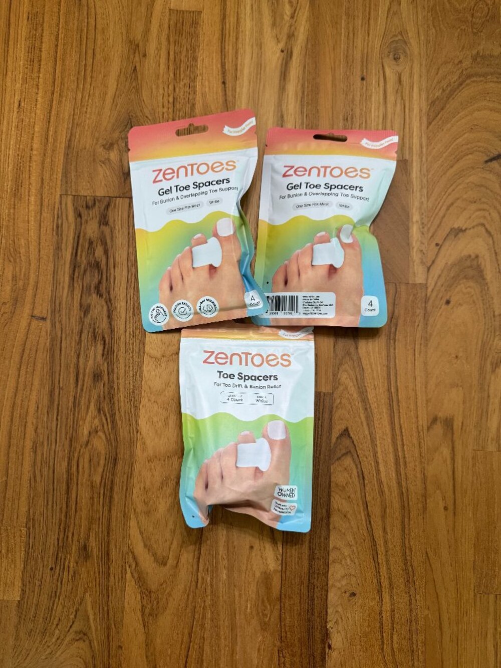 3 packs - ZenToes Gel Toe Spacers